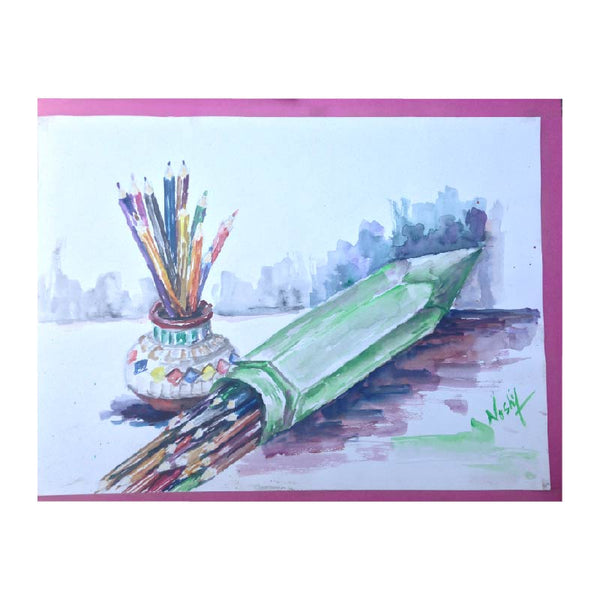 Landscape water painting, hand painting