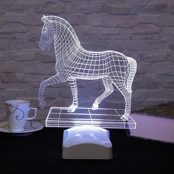 3D  lamp on acrylic sheet 