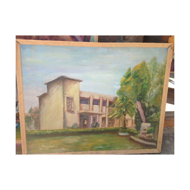 Landscape oil painting, hand painting